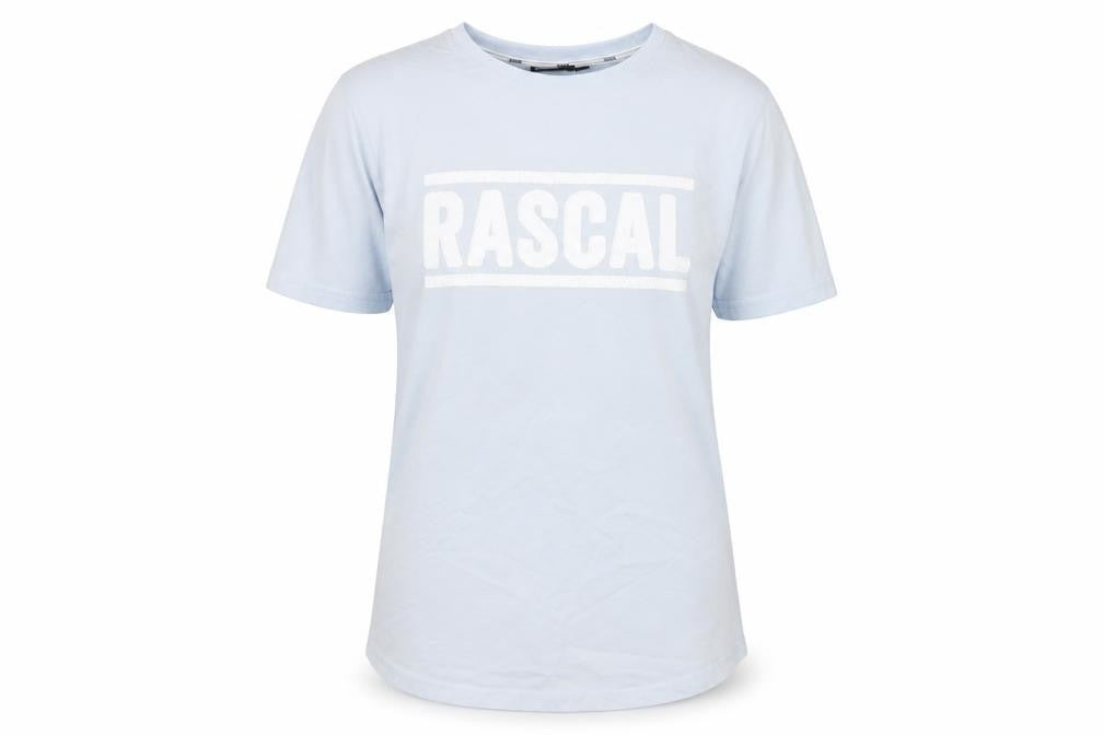 Rascal Womens Blue Cotton Basic T-Shirt Size L Crew Neck
