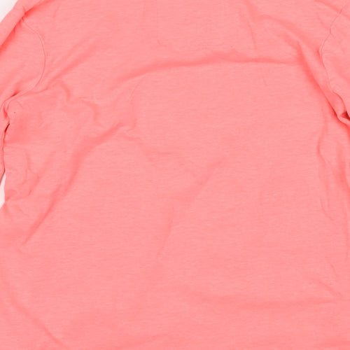 NEXT Girls Pink Cotton Basic T-Shirt Size 10 Years Boat Neck Pullover
