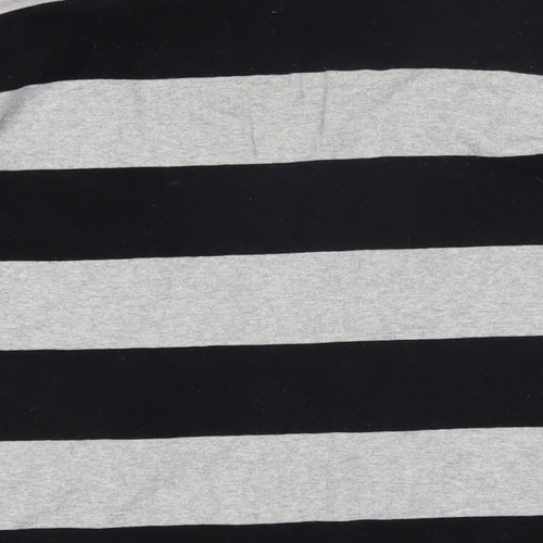 NEXT Womens Black Striped 100% Cotton Top Pyjama Top Size 18