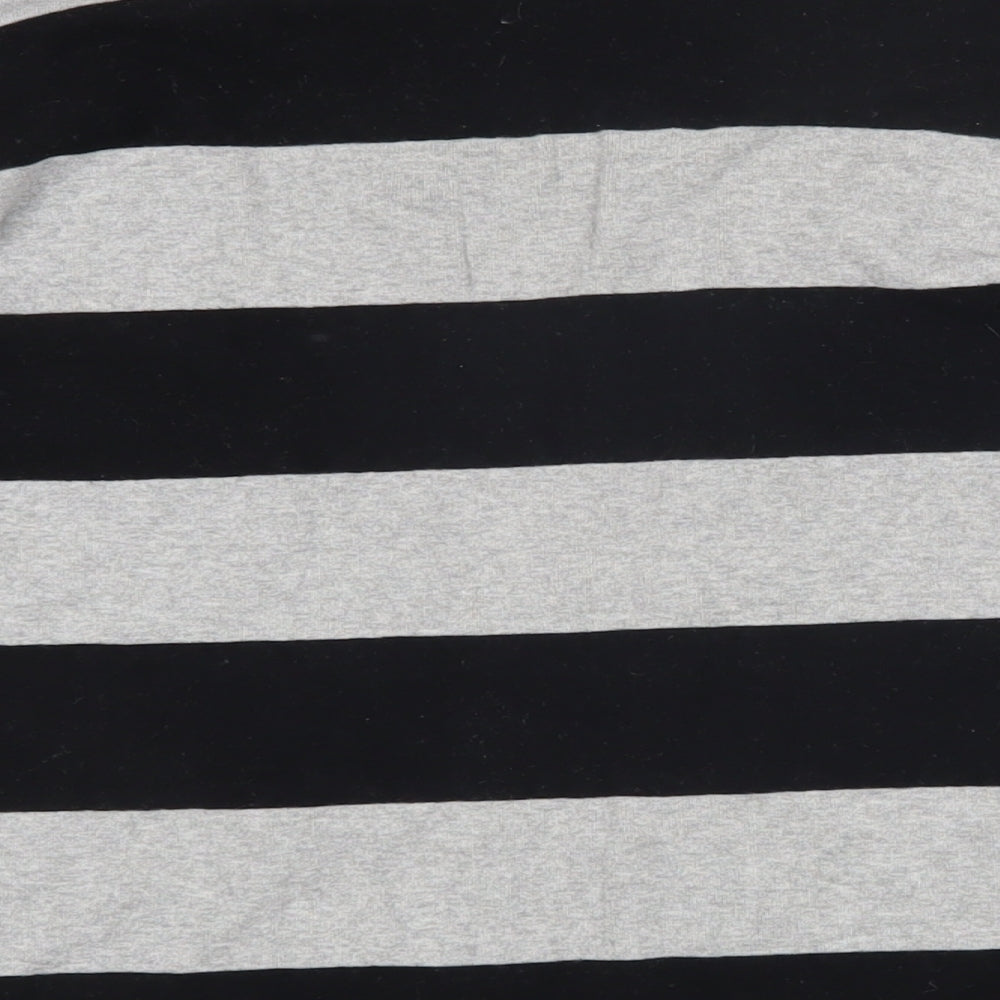 NEXT Womens Black Striped 100% Cotton Top Pyjama Top Size 18