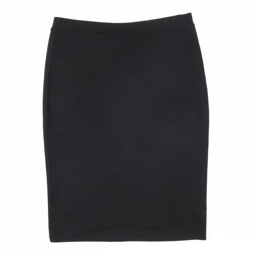 So Fabulous Womens Black Viscose Straight & Pencil Skirt Size 14 - Elasticated waist