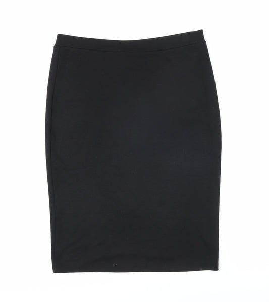 So Fabulous Womens Black Viscose Straight & Pencil Skirt Size 14 - Elasticated waist