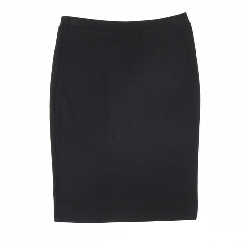 So Fabulous Womens Black Viscose Straight & Pencil Skirt Size 14 - Elasticated waist