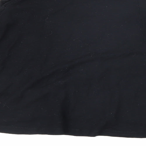 ASOS Womens Black Viscose A-Line Skirt Size 10 - Pockets on front