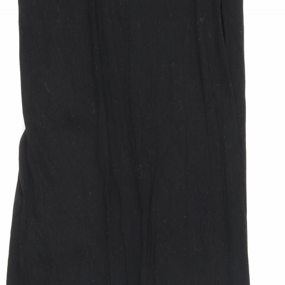 Topshop Womens Black Cotton Maxi Size 12 Scoop Neck Pullover