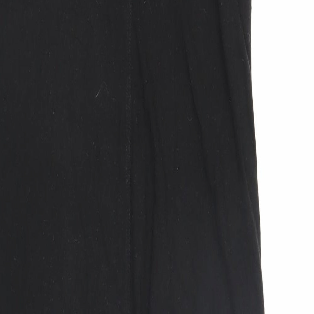 Topshop Womens Black Cotton Maxi Size 12 Scoop Neck Pullover