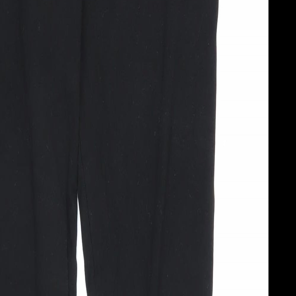 H&M Womens Black Cotton Jogger Trousers Size M L26.5 in Regular - Elasticated waist