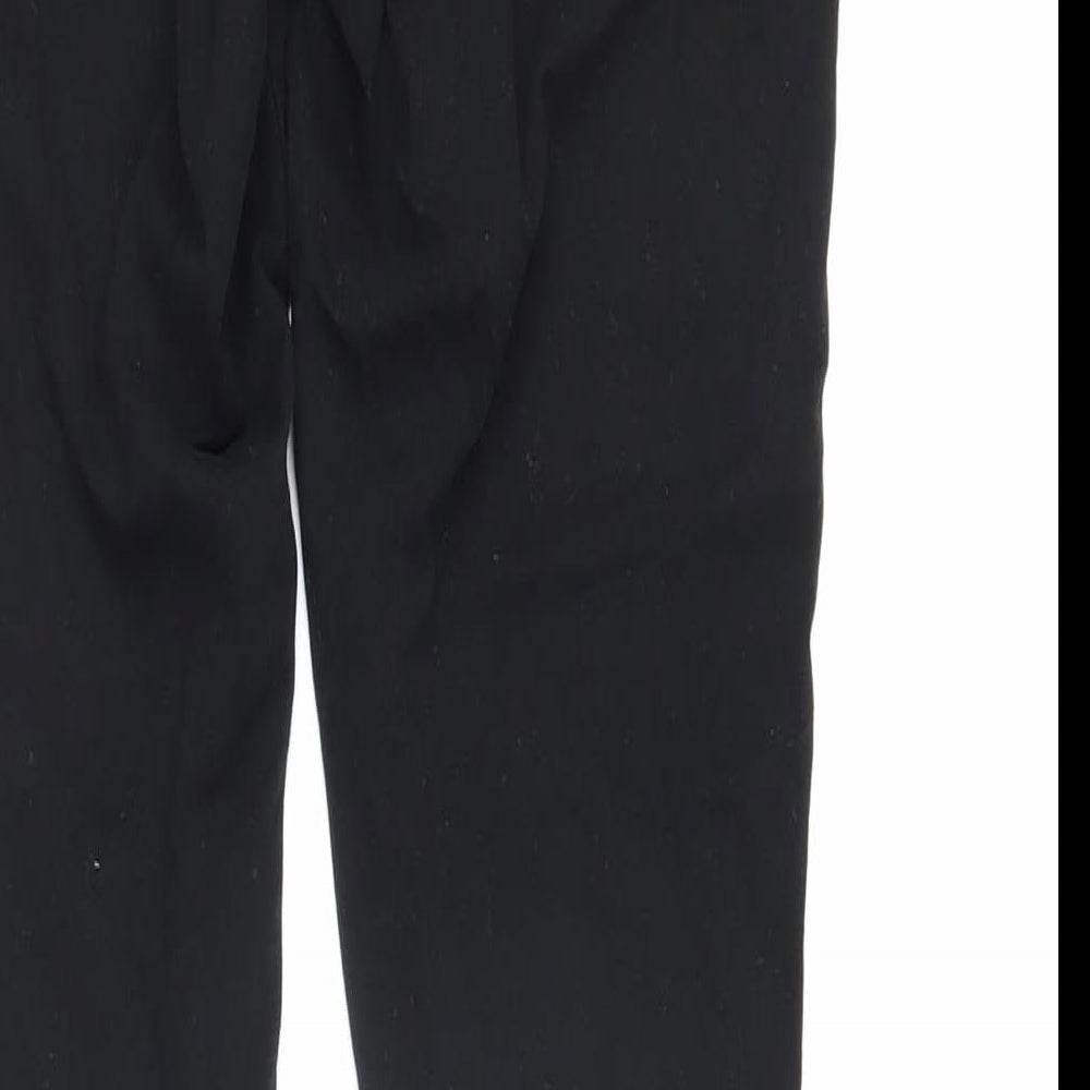 H&M Womens Black Cotton Jogger Trousers Size M L26.5 in Regular - Elasticated waist