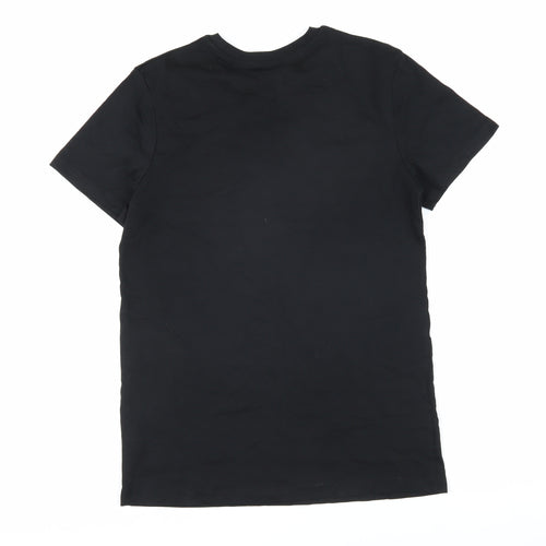 La Redoute Boys Black 100% Cotton Basic T-Shirt Size 16 Years Round Neck Pullover - Original & leader No rules only good vibes
