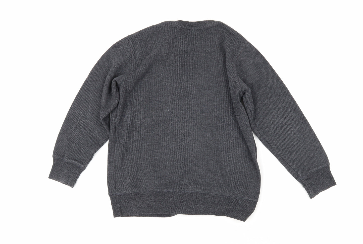 NEXT Boys Grey Acrylic Basic Casual Size 8 Years Round Neck Pullover