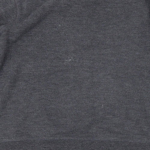 NEXT Boys Grey Acrylic Basic Casual Size 8 Years Round Neck Pullover
