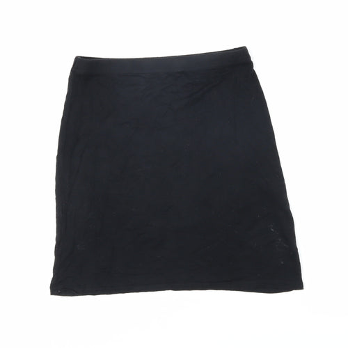 Boohoo Womens Black Viscose Mini Skirt Size 8 - Skeleton