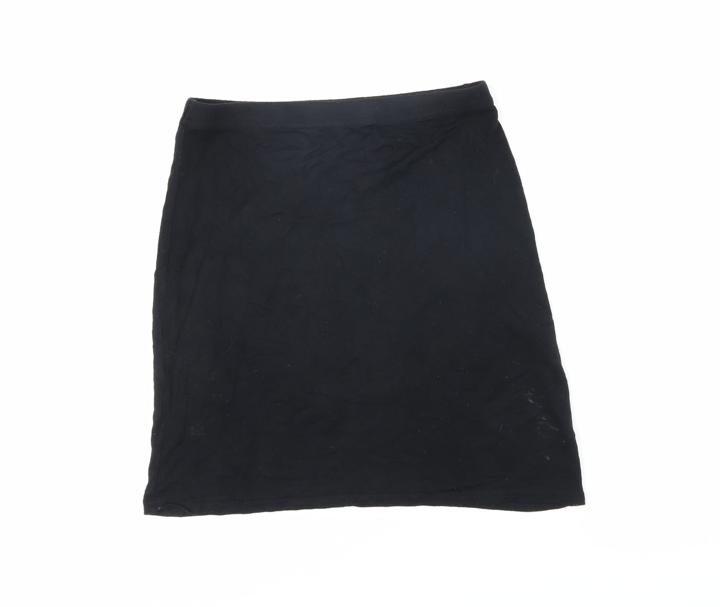 Boohoo Womens Black Viscose Mini Skirt Size 8 - Skeleton