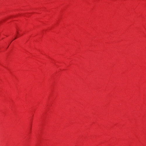 NEXT Womens Red Boat Neck Cotton Pullover Jumper Size 6 - Side zips