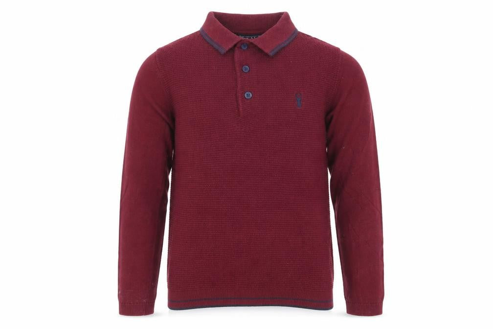 Next Boys Red 100% Cotton Basic Polo Size 5 Years Collared Button