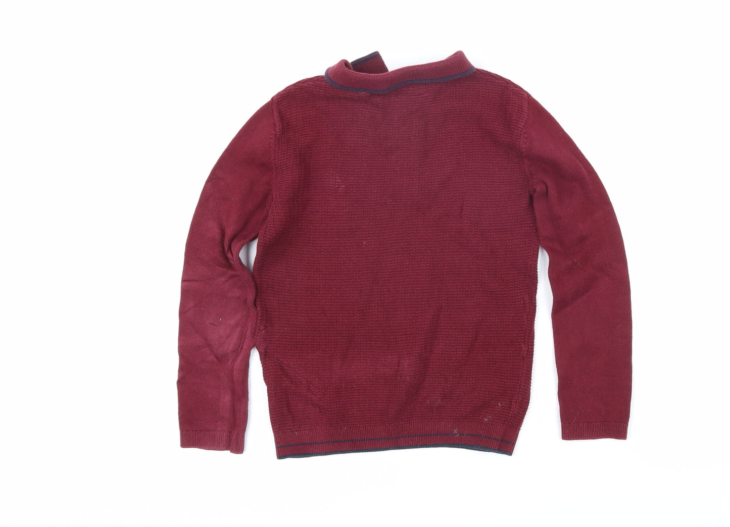 NEXT Boys Red 100% Cotton Basic Polo Size 5 Years Collared Button