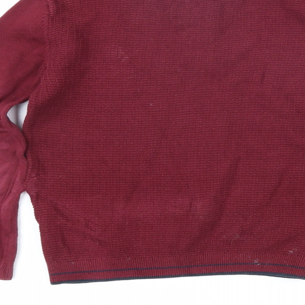 NEXT Boys Red 100% Cotton Basic Polo Size 5 Years Collared Button