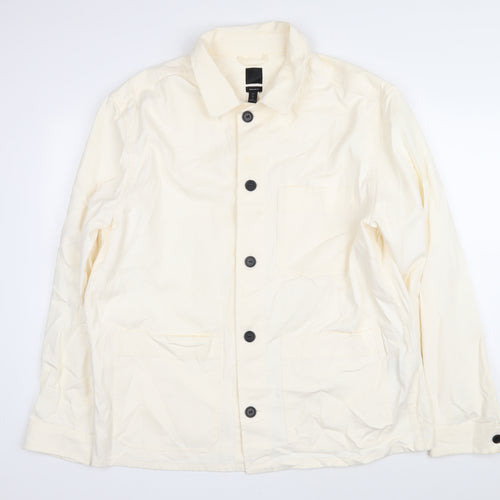 H&M Womens Ivory Jacket Size XL Button