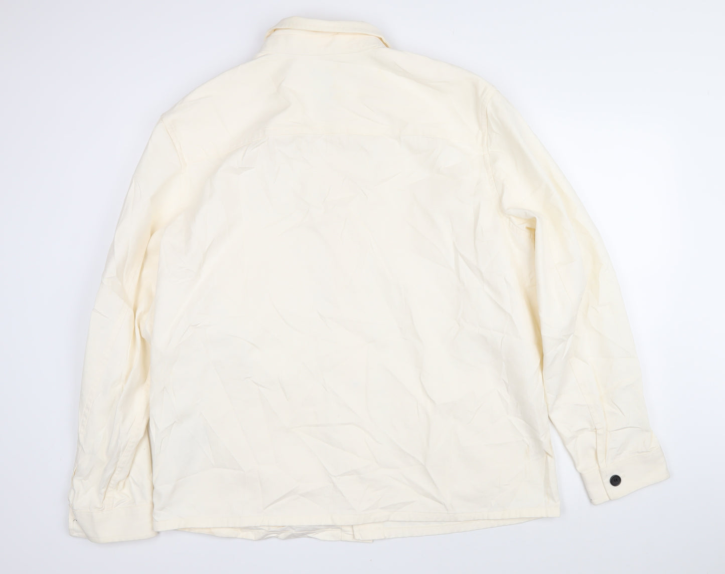 H&M Womens Ivory Jacket Size XL Button