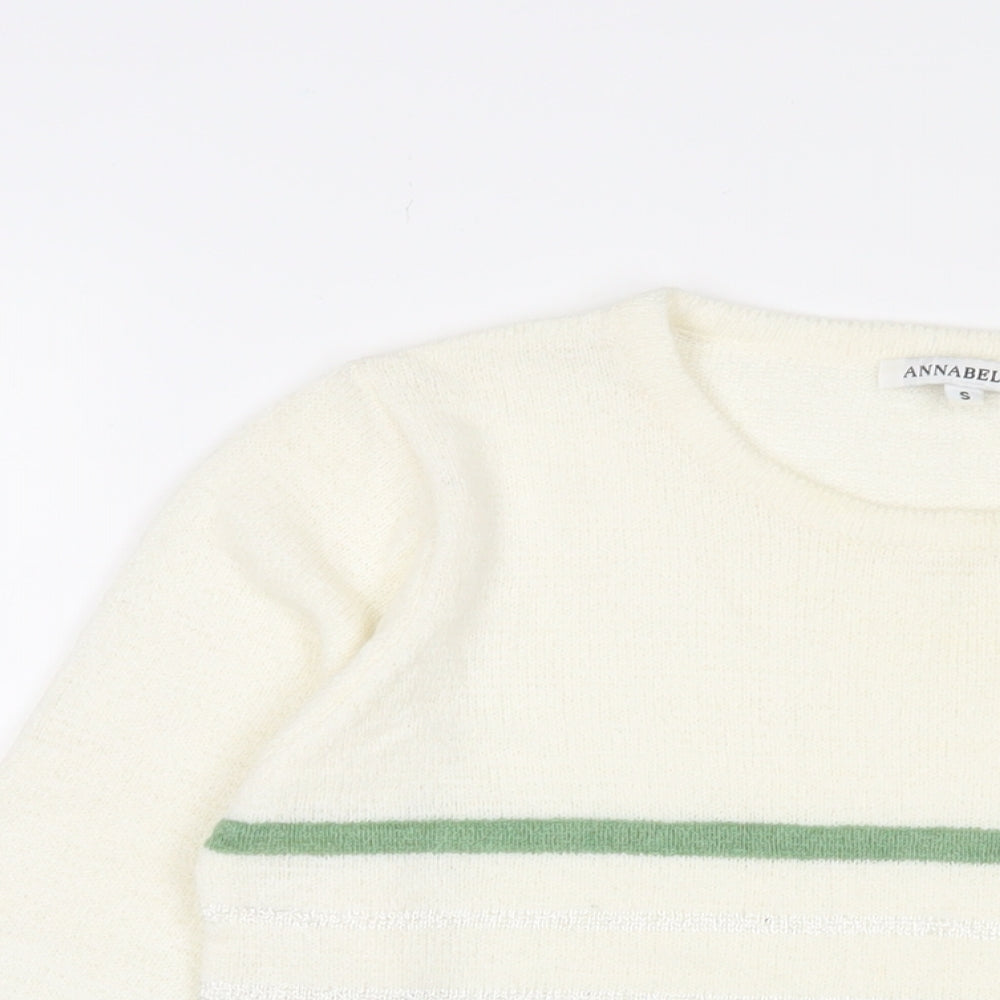 Annabelle Womens Green Crew Neck Acrylic Pullover Jumper Size S
