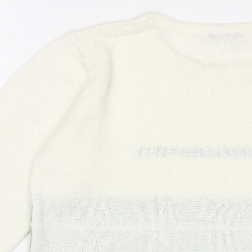 Annabelle Womens Green Crew Neck Acrylic Pullover Jumper Size S