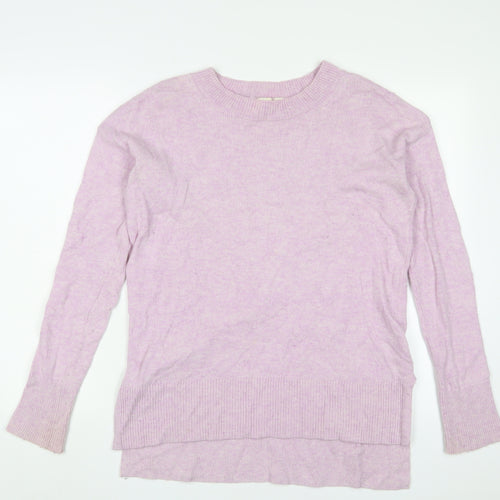 Gap Womens Purple Crew Neck Nylon Pullover Jumper Size S
