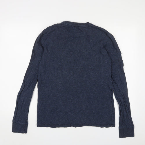Superdry Mens Blue Cotton T-Shirt Size M Crew Neck - NY Super