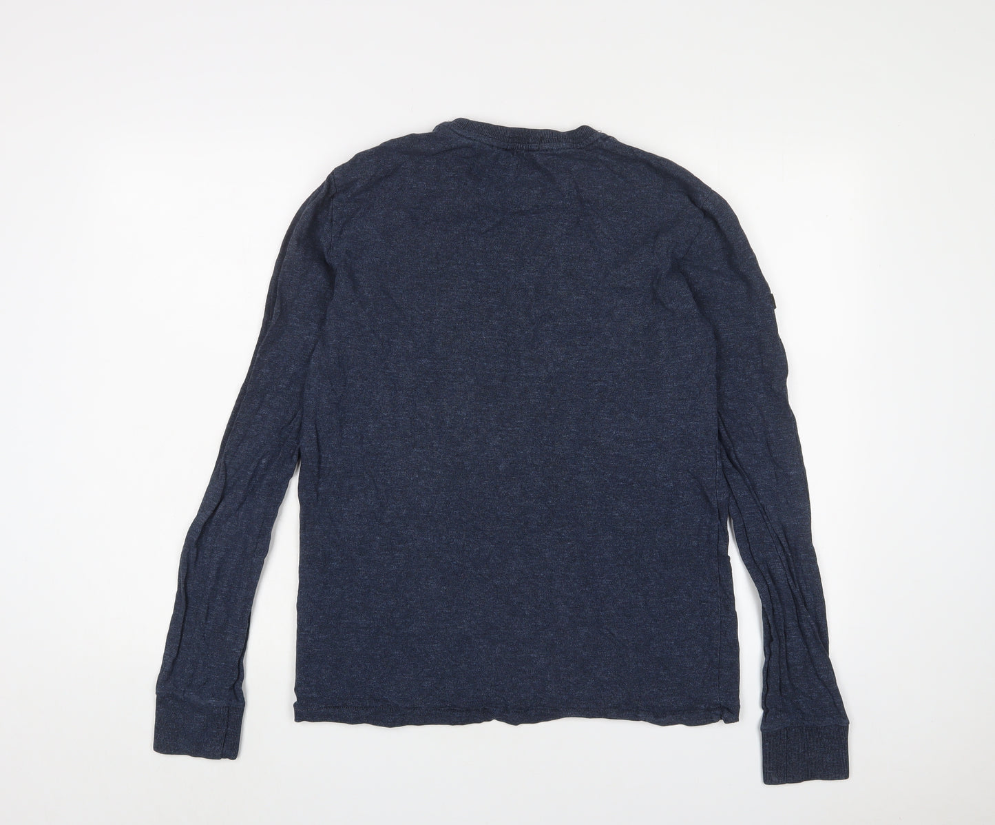 Superdry Mens Blue Cotton T-Shirt Size M Crew Neck - NY Super