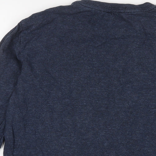 Superdry Mens Blue Cotton T-Shirt Size M Crew Neck - NY Super