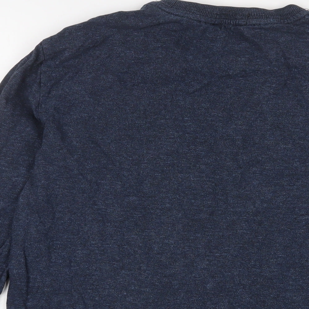 Superdry Mens Blue Cotton T-Shirt Size M Crew Neck - NY Super