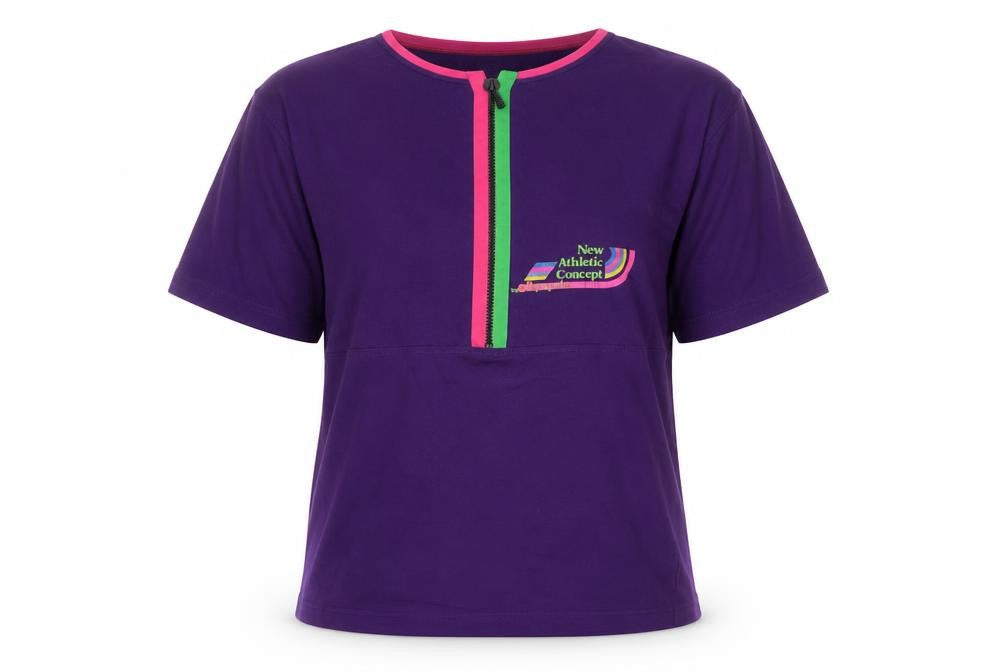 Campagnolo Womens Purple Cotton Basic T-Shirt Size M Crew Neck - New athletic concept