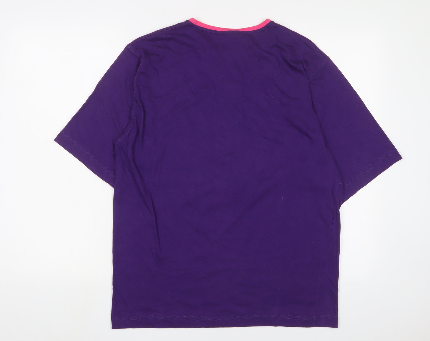 Campagnolo Womens Purple Cotton Basic T-Shirt Size M Crew Neck - New athletic concept