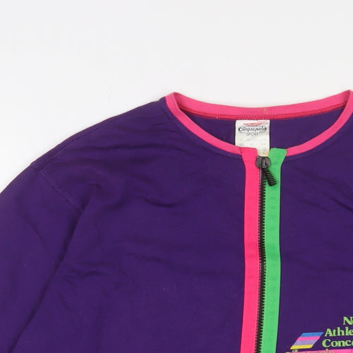 Campagnolo Womens Purple Cotton Basic T-Shirt Size M Crew Neck - New athletic concept