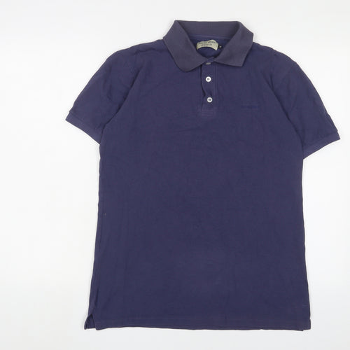 Racing Green Mens Purple Cotton Polo Size XL Collared Button - Logo, Embroidered