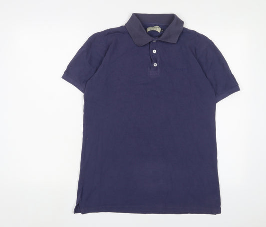 Racing Green Mens Purple Cotton Polo Size XL Collared Button - Logo, Embroidered