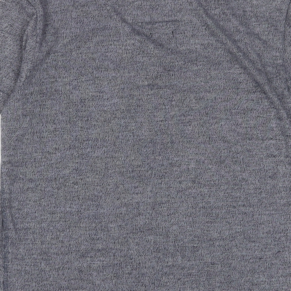 Superdry Mens Blue Cotton T-Shirt Size XS Crew Neck - Logo, Embroidered
