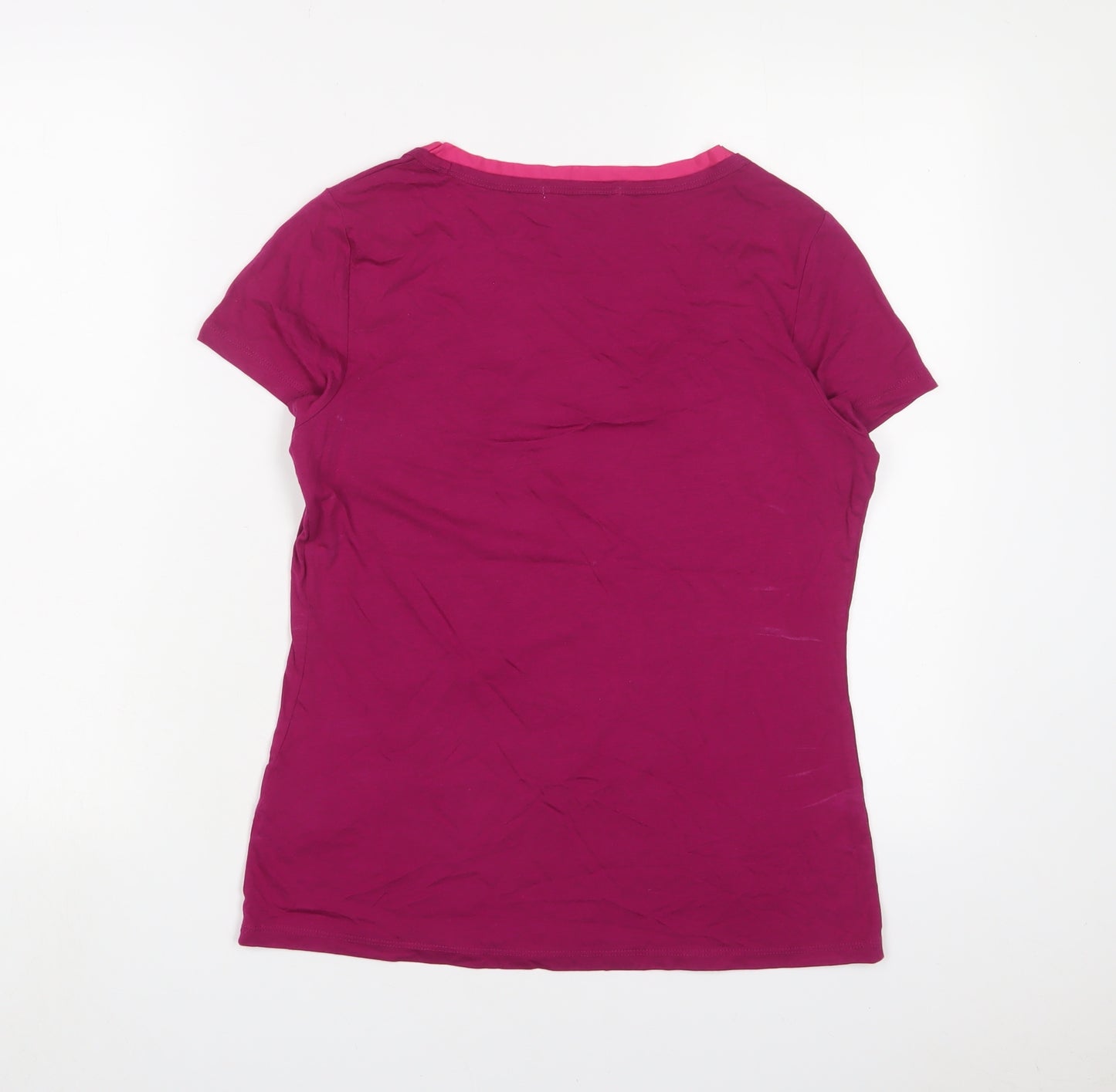 Boden Womens Pink Cotton Basic T-Shirt Size 10 Scoop Neck