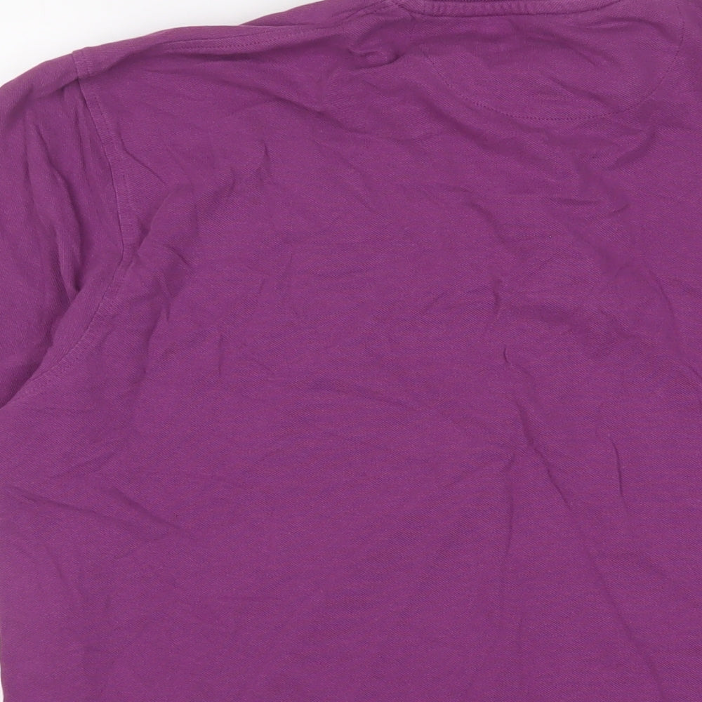 James Pringle Mens Purple Cotton Polo Size XL Collared Button - Logo, Embroidered