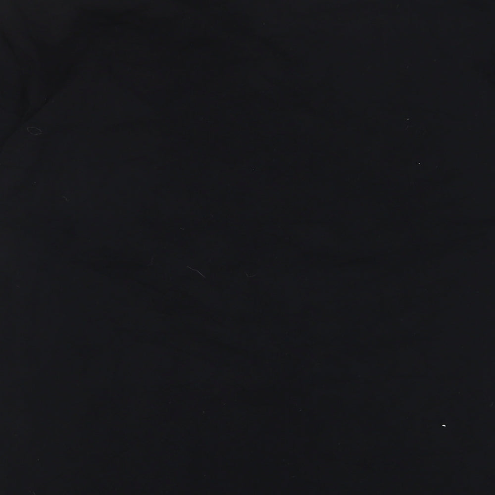 Polo Ralph Lauren Mens Black Cotton T-Shirt Size L V-Neck - Logo, Embroidered