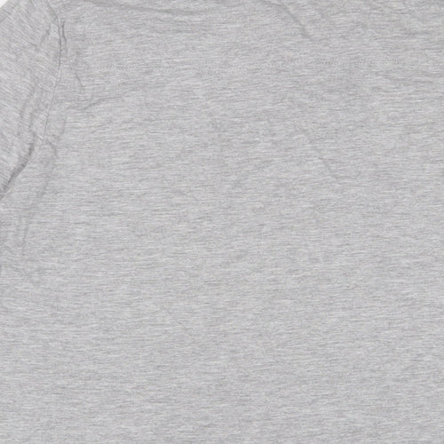 French Connection Womens Grey Cotton Basic Polo Size L Collared - Logo, Embroidered