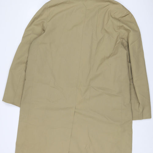 Horne Brothers Mens Beige Overcoat Coat Size XL Button - Pockets