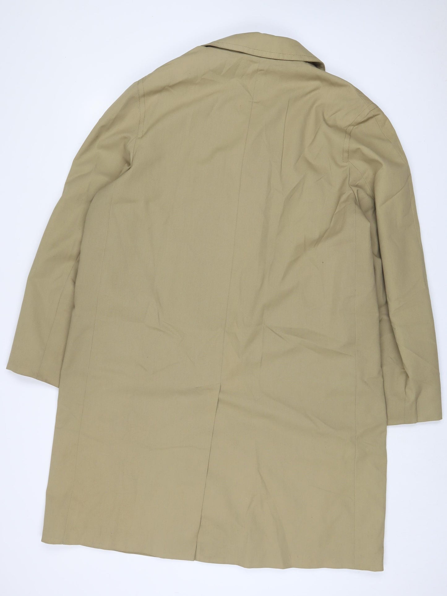 Horne Brothers Mens Beige Overcoat Coat Size XL Button - Pockets