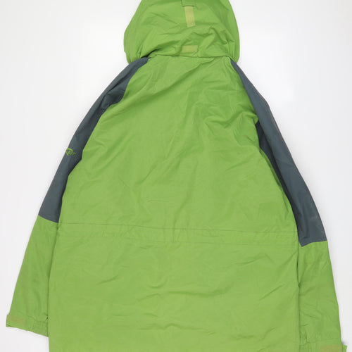 Regatta Mens Green Rain Coat Coat Size XL Zip - Logo, Embroidered