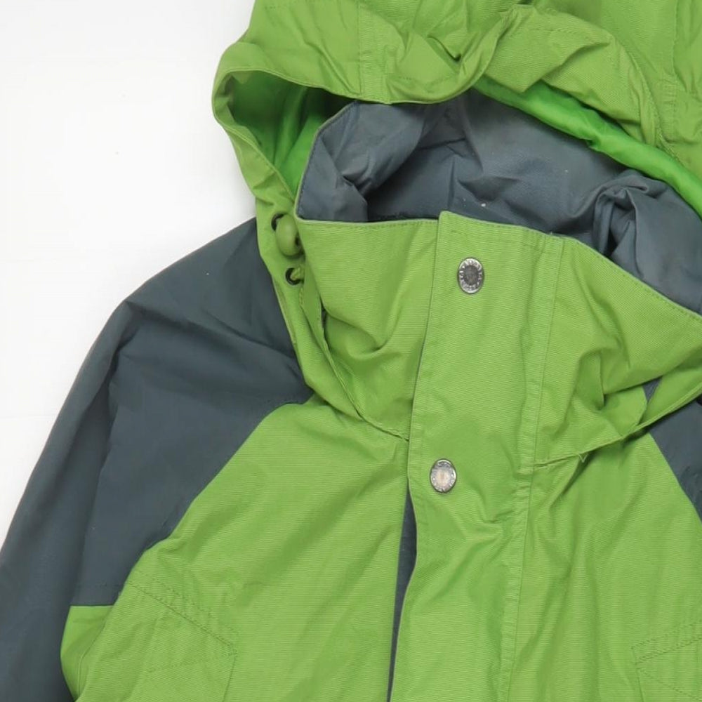 Regatta Mens Green Rain Coat Coat Size XL Zip - Logo, Embroidered