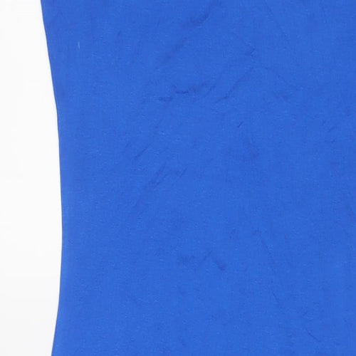Dorothy Perkins Womens Blue Viscose Bodycon Size 10 Scoop Neck Pullover