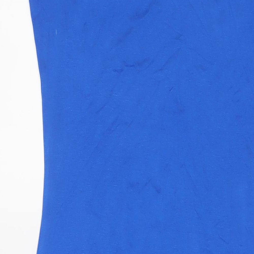 Dorothy Perkins Womens Blue Viscose Bodycon Size 10 Scoop Neck Pullover