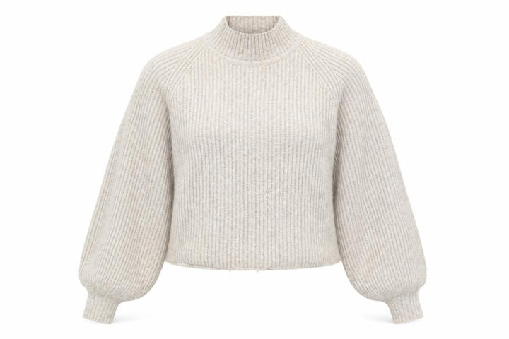 Mango Womens Beige Round Neck Acrylic Pullover Jumper Size M