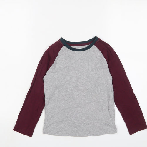 John Lewis Boys Grey Cotton Basic Casual Size 8 Years Crew Neck Pullover