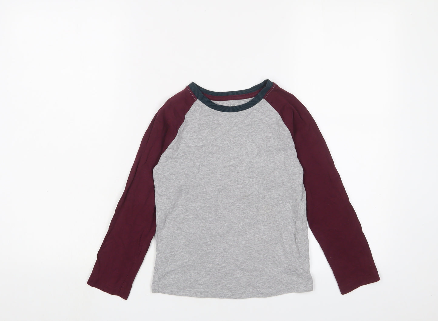 John Lewis Boys Grey Cotton Basic Casual Size 8 Years Crew Neck Pullover