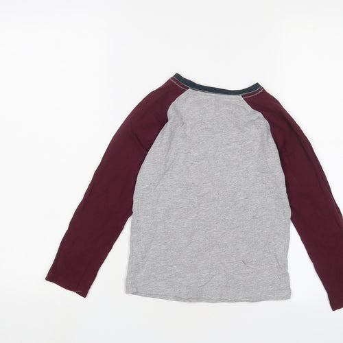 John Lewis Boys Grey Cotton Basic Casual Size 8 Years Crew Neck Pullover